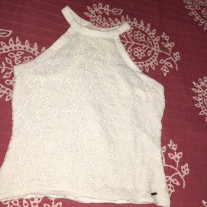 Hollister floral lace crop top